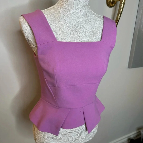 Lilac Peplum Top Sz. 34 - Picture 2 of 5
